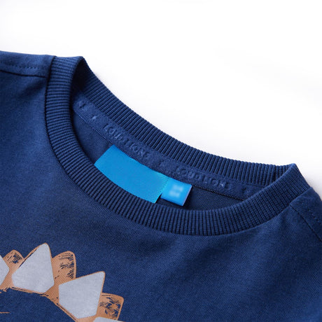 VidaXL Kindershirt mit langen Ärmeln 116 Marineblau
