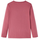 VidaXL Kindershirt mit langen Ärmeln 128 Dunkelrot