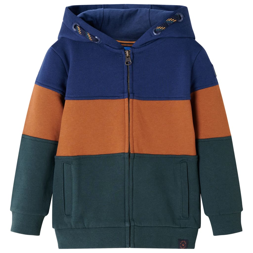VidaXL Kinderstrickjacke mit Kapuze und Reißverschluss 128