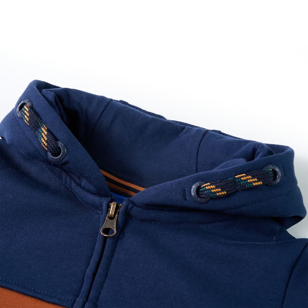 VidaXL Kinderstrickjacke mit Kapuze und Reißverschluss 128