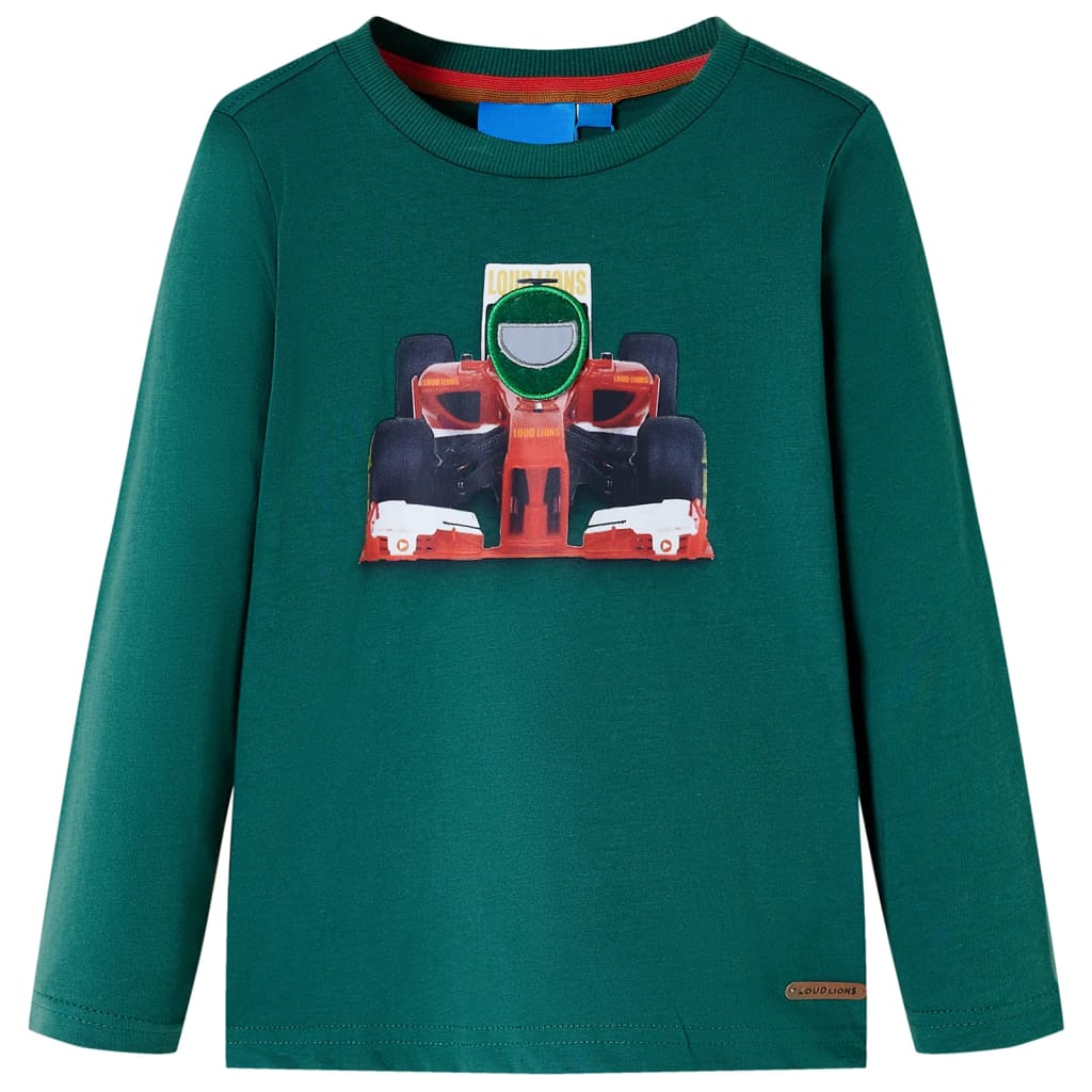 VidaXL Kindershirt mit langen Ärmeln 92 grün