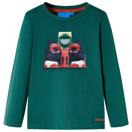 VidaXL Kindershirt mit langen Ärmeln 128 grün