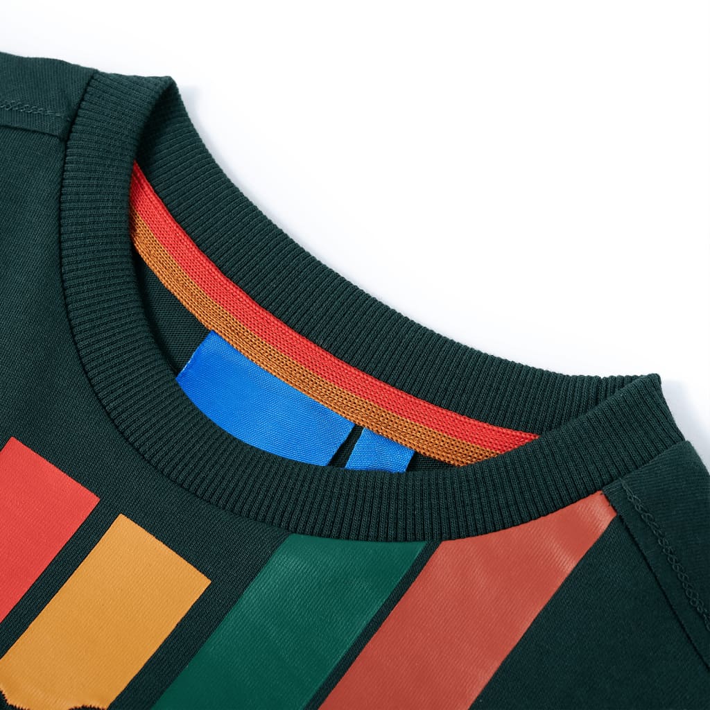 VidaXL Kindershirt mit langen Ärmeln 92 Dunkelgrün