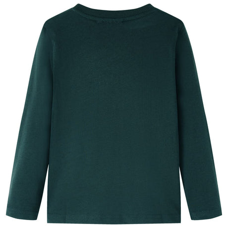 VidaXL Kindershirt mit langen Ärmeln 104 Dunkelgrün
