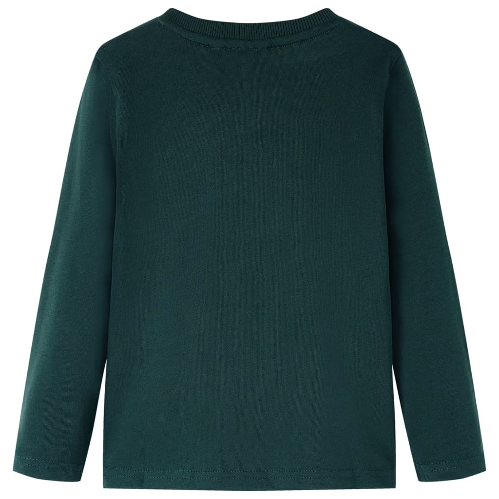 VidaXL Kindershirt mit langen Ärmeln 116 Dunkelgrün