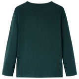VidaXL Kindershirt mit langen Ärmeln 116 Dunkelgrün