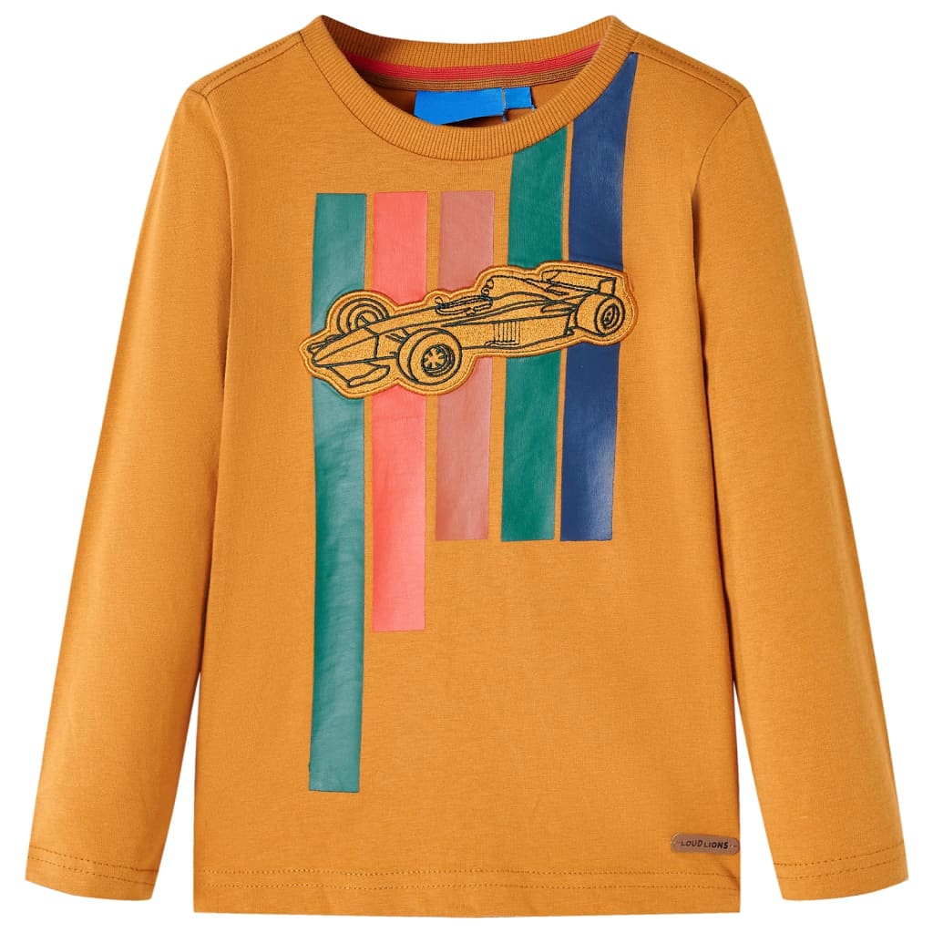 VidaXL Kindershirt mit langen Ärmeln 104 dunkles Ocker