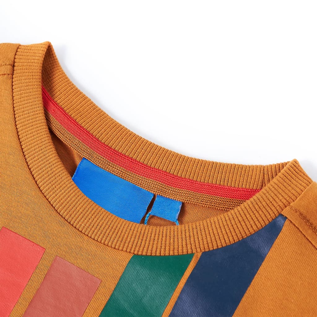 VidaXL Kindershirt mit langen Ärmeln 140 dunkles Ocker