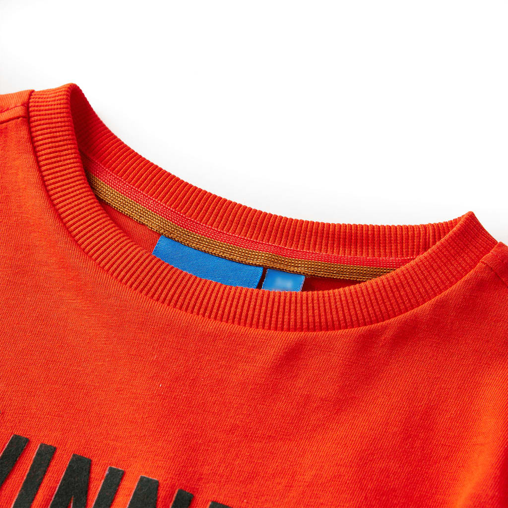 VidaXL Kindershirt mit langen Ärmeln 92 leuchtend orange