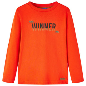 VidaXL Kindershirt mit langen Ärmeln 104 leuchtend orange