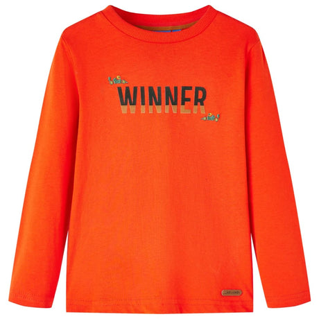 VidaXL Kindershirt mit langen Ärmeln 104 leuchtend orange