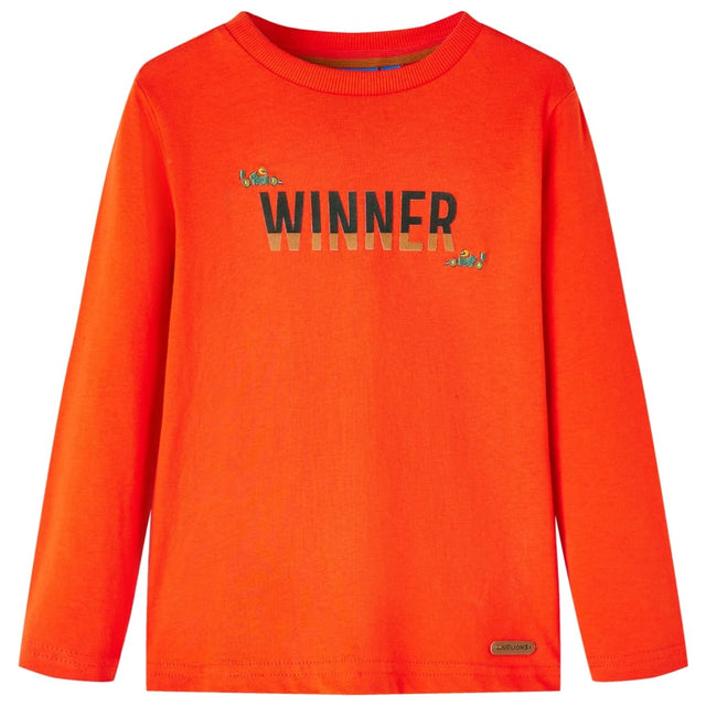 VidaXL Kindershirt mit langen Ärmeln 104 leuchtend orange