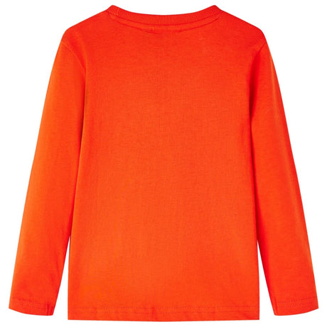 VidaXL Kindershirt mit langen Ärmeln 128 leuchtend orange