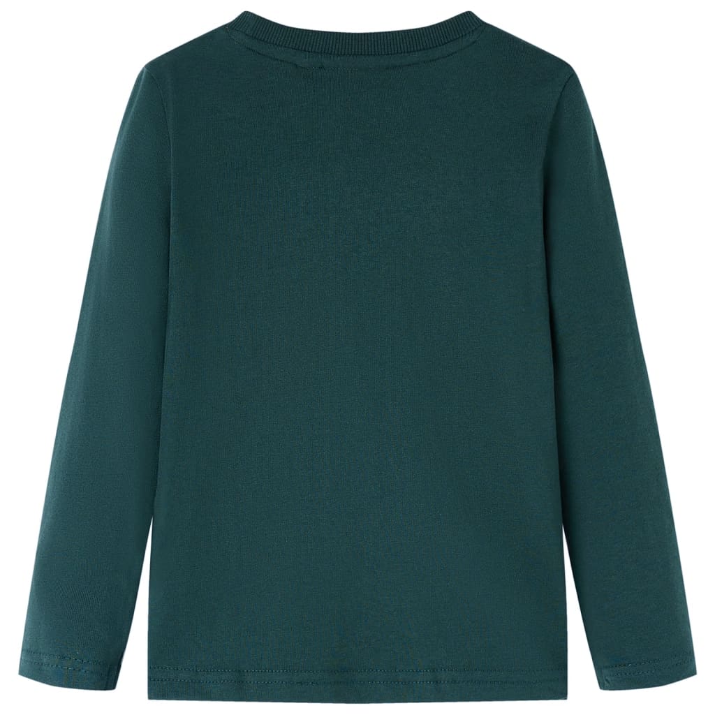 VidaXL Kindershirt mit langen Ärmeln 92 Dunkelgrün