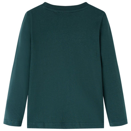 VidaXL Kindershirt mit langen Ärmeln 116 Dunkelgrün