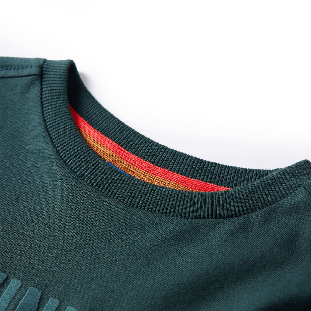 VidaXL Kindershirt mit langen Ärmeln 116 Dunkelgrün