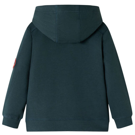 VidaXL Kinderpullover mit Kapuze 92 Dunkelgrün
