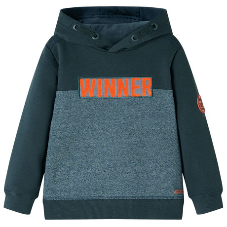 VidaXL Kinderpullover mit Kapuze 104 Dunkelgrün