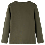 VidaXL Kindershirt mit langen Ärmeln 116 Khaki