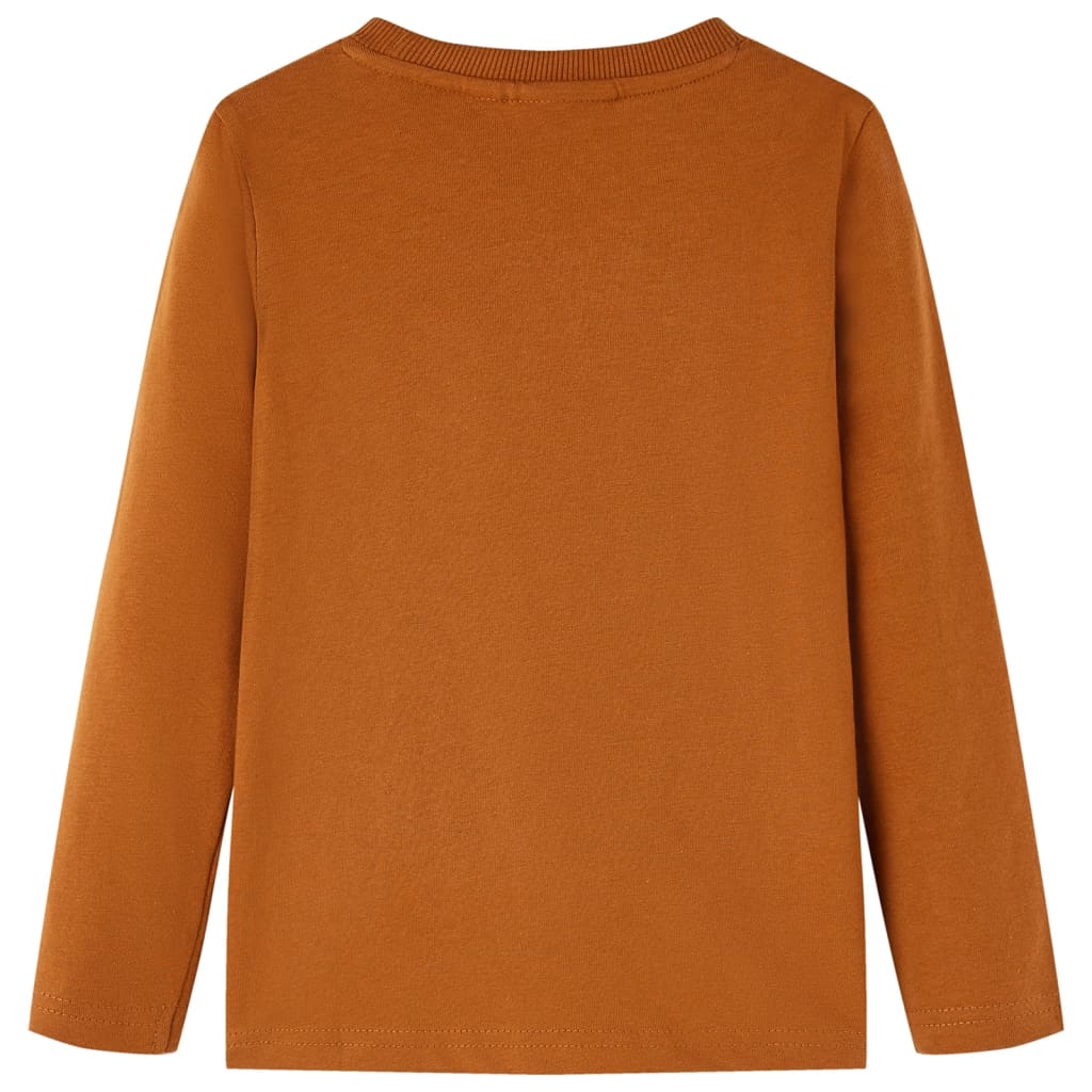 VidaXL Kindershirt mit langen Ärmeln 104 cognacfarben