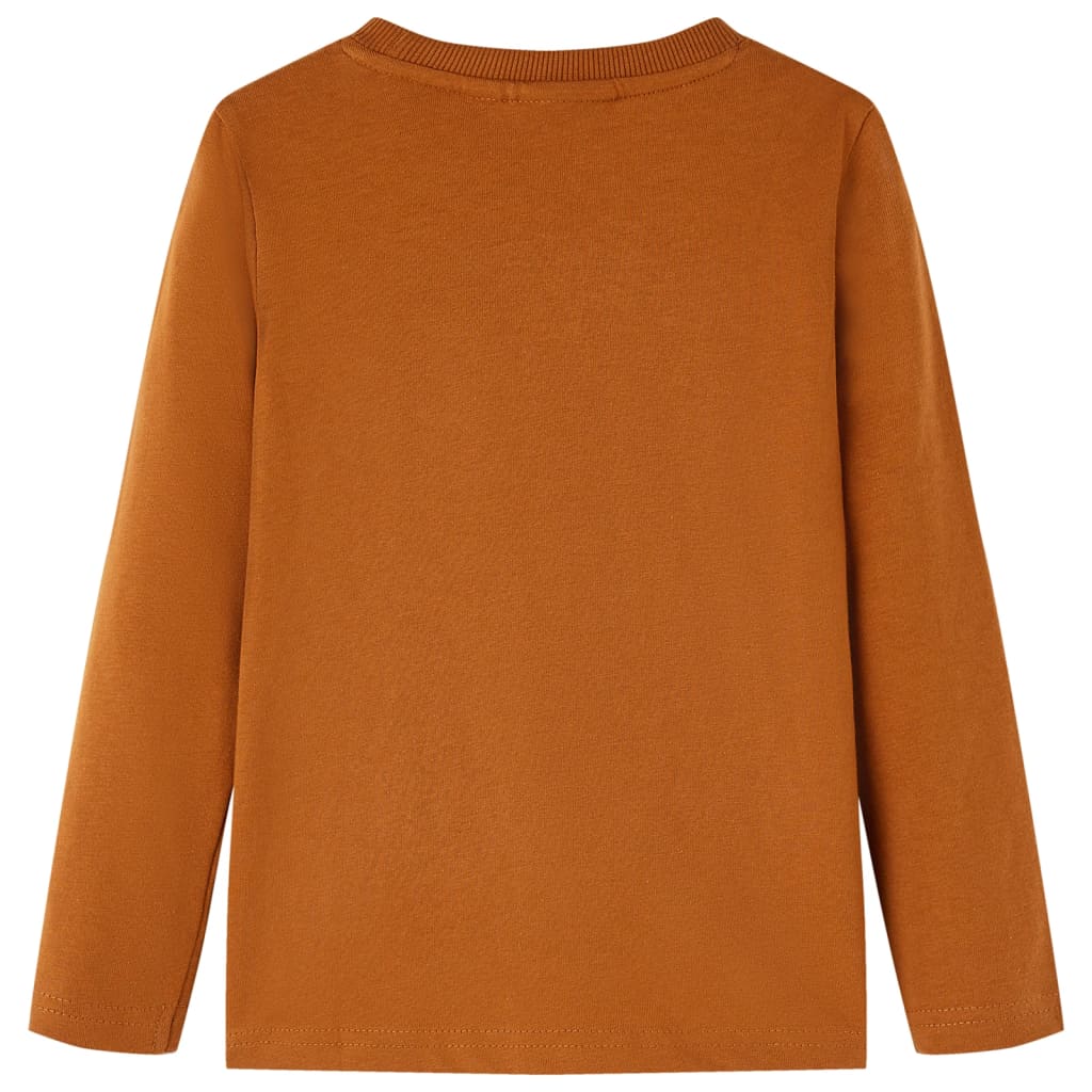 VidaXL Kindershirt mit langen Ärmeln 128 cognacfarben