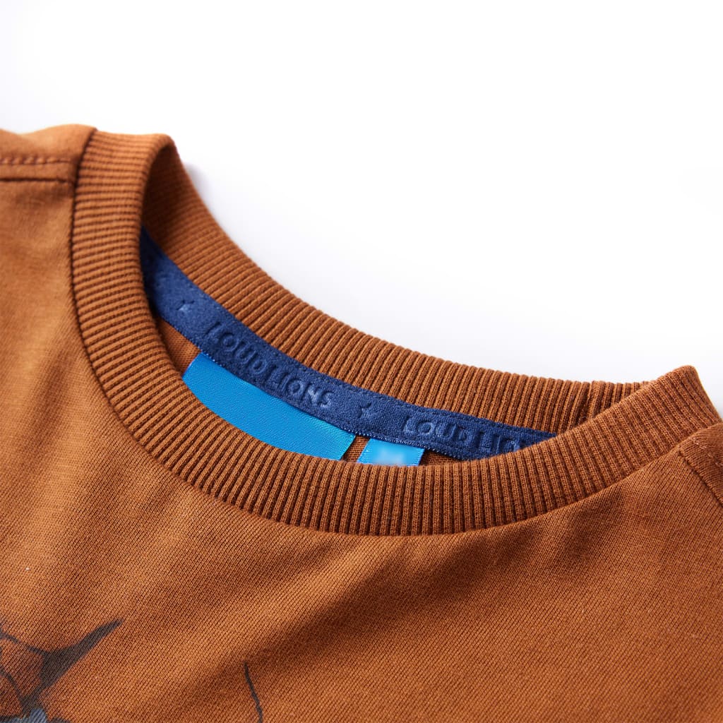 VidaXL Kindershirt mit langen Ärmeln 140 cognacfarben