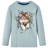 VidaXL Kindershirt mit langen Ärmeln 116 Hellblau