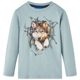 VidaXL Kindershirt mit langen Ärmeln 128 Hellblau