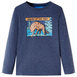 VidaXL Kindershirt mit langen Ärmeln 128 dunkelblau gemischt