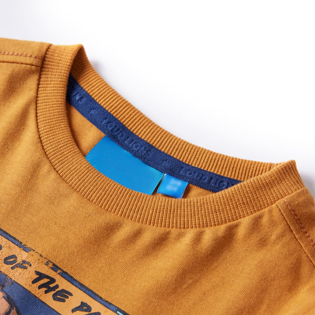 VidaXL Kindershirt mit langen Ärmeln 128 dunkles Ocker
