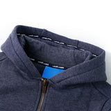 VidaXL Kinderstrickjacke mit Kapuze und Reißverschluss 92 dunkelblau gemischt
