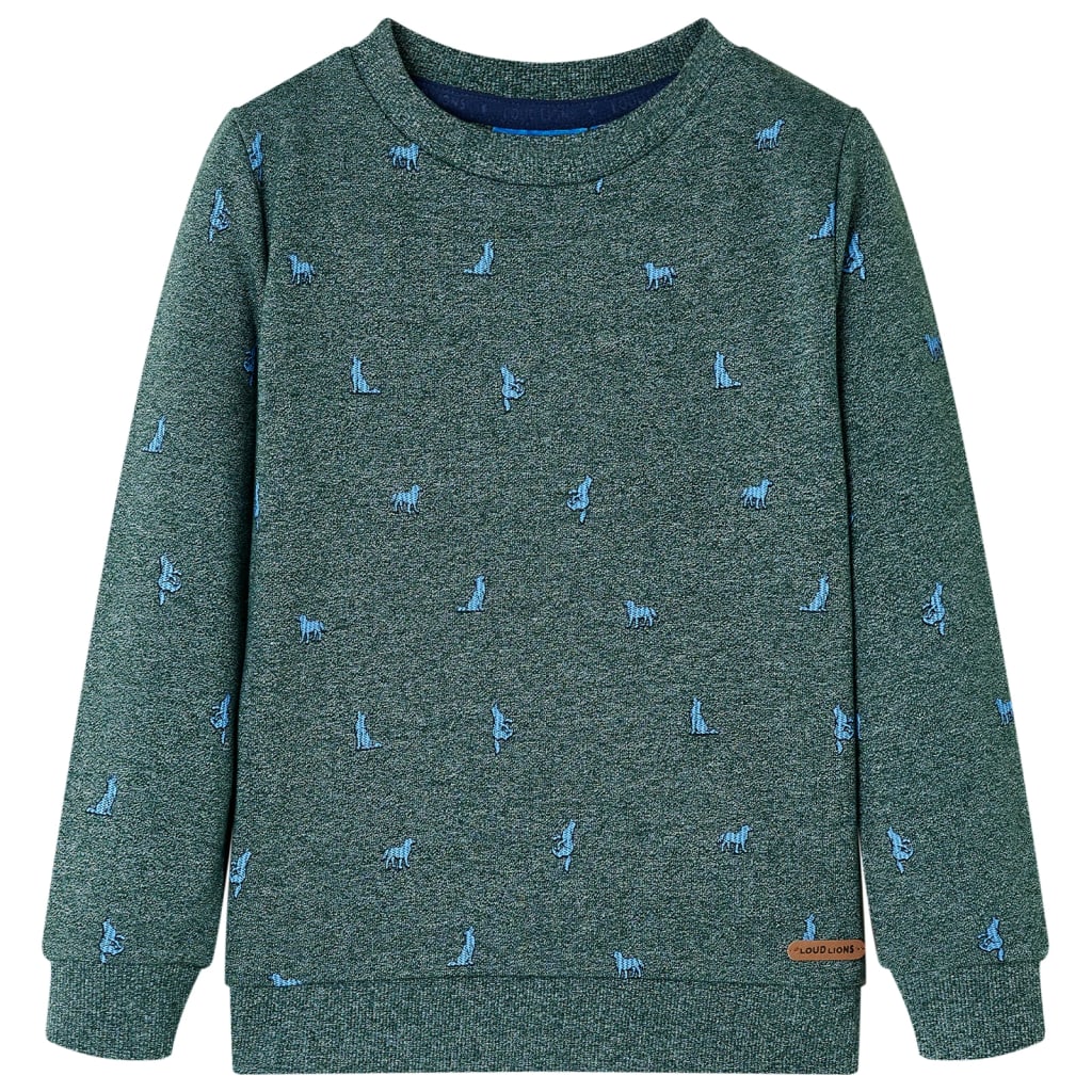 VidaXL Kinderpullover 128 dunkelgrün gemischt