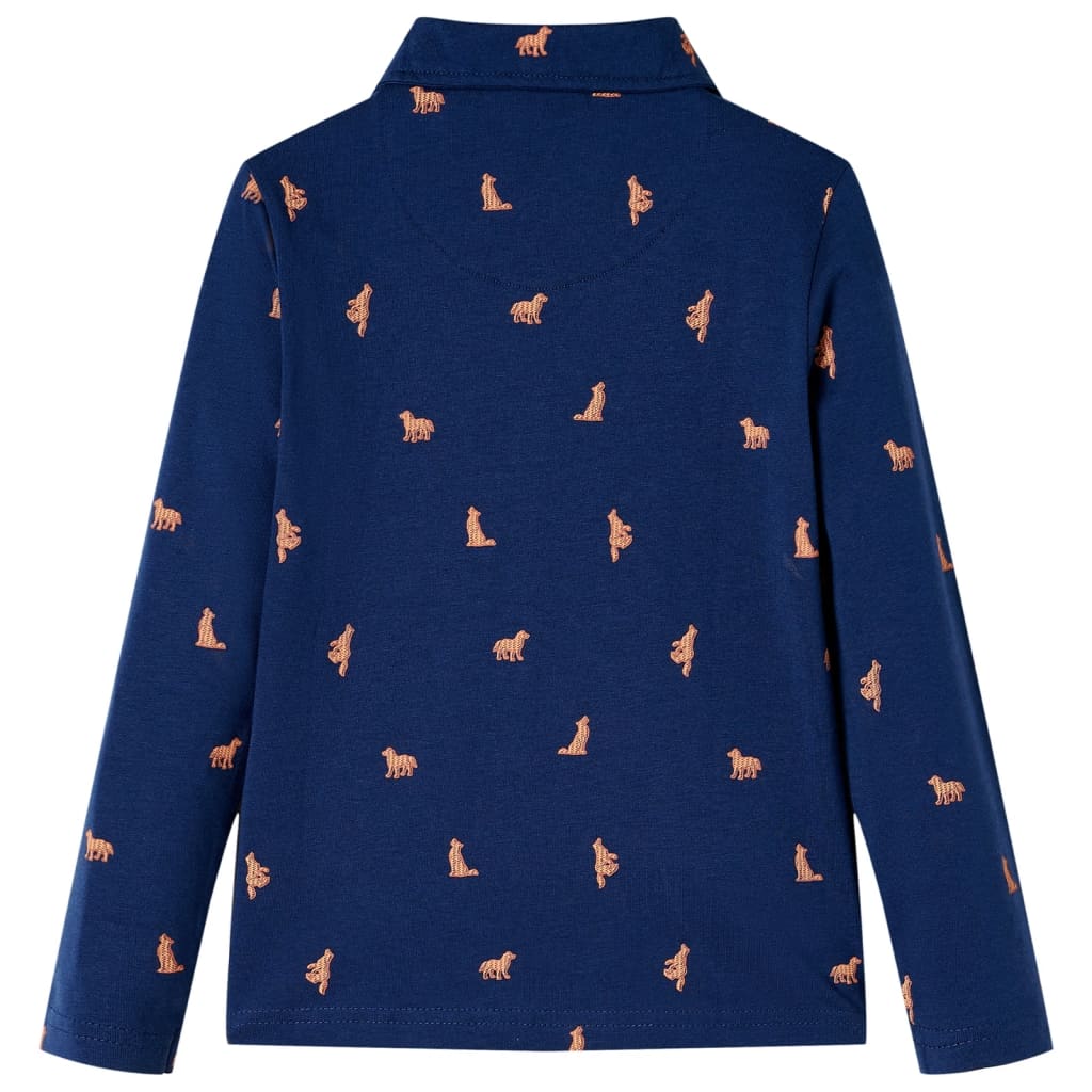 VidaXL Kinderhemd 92 Marineblau