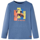 VidaXL Kindershirt mit langen Ärmeln 116 blau gemischt