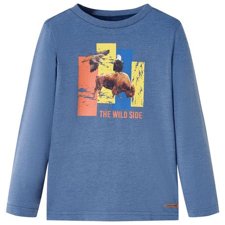 VidaXL Kindershirt mit langen Ärmeln 116 blau gemischt