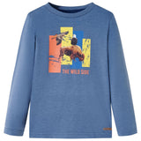 VidaXL Kindershirt mit langen Ärmeln 128 blau gemischt