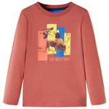 VidaXL Kindershirt mit langen Ärmeln 116 hennafarben