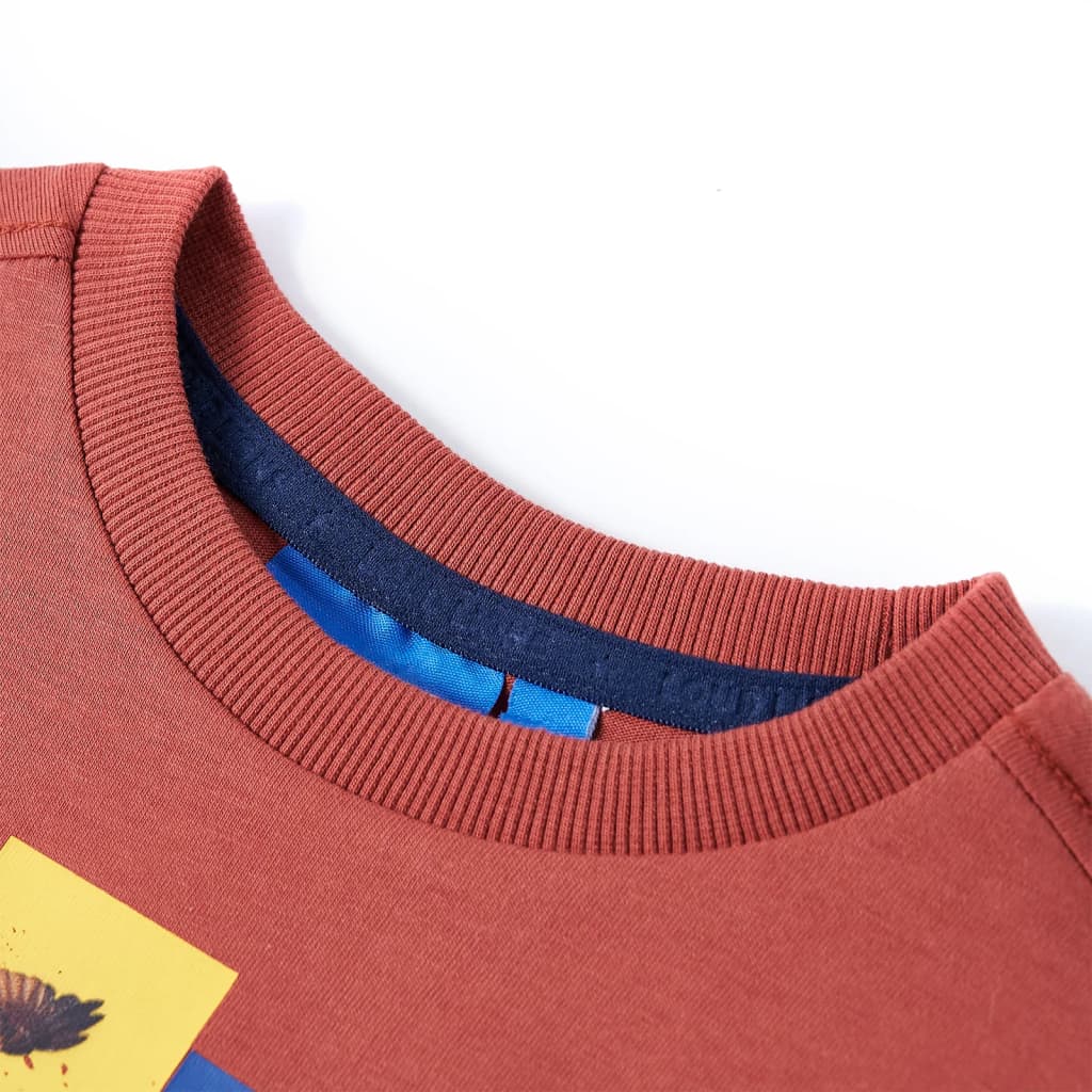 VidaXL Kindershirt mit langen Ärmeln 140 hennafarben