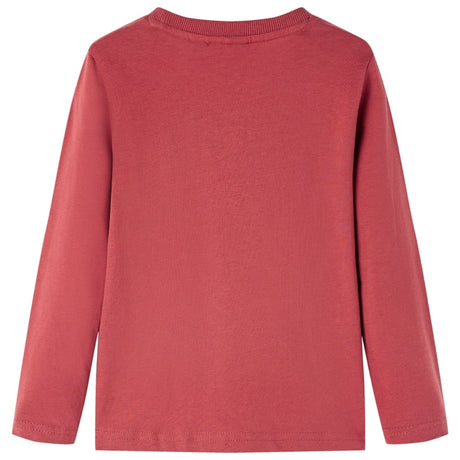 VidaXL Kindershirt mit langen Ärmeln 116 Rotbraun