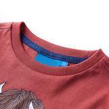 VidaXL Kindershirt mit langen Ärmeln 116 Rotbraun