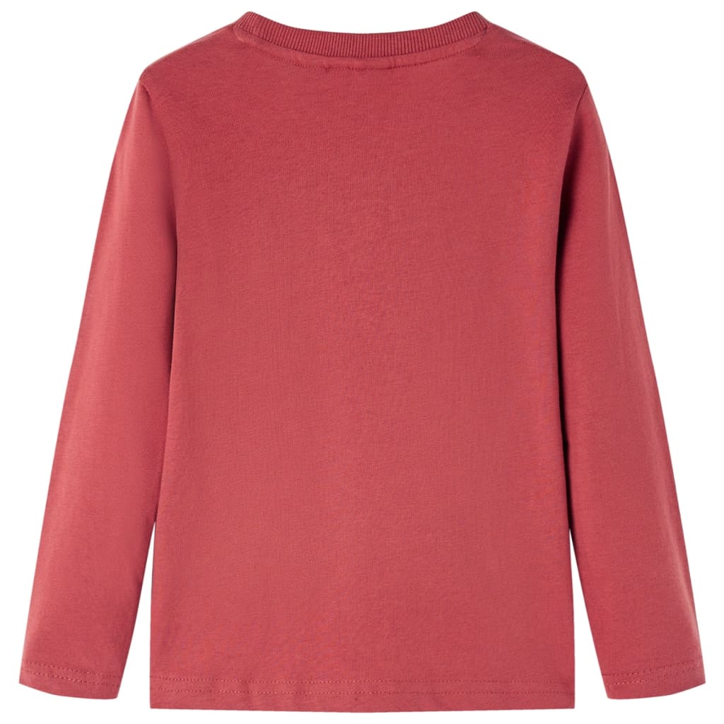 VidaXL Kindershirt mit langen Ärmeln 140 Rotbraun