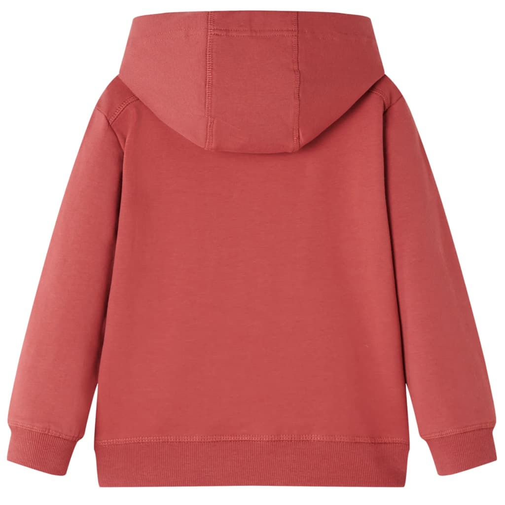 VidaXL Kinderpullover mit Kapuze 128 Rotbraun