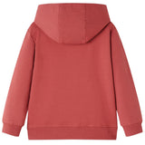 VidaXL Kinderpullover mit Kapuze 128 Rotbraun