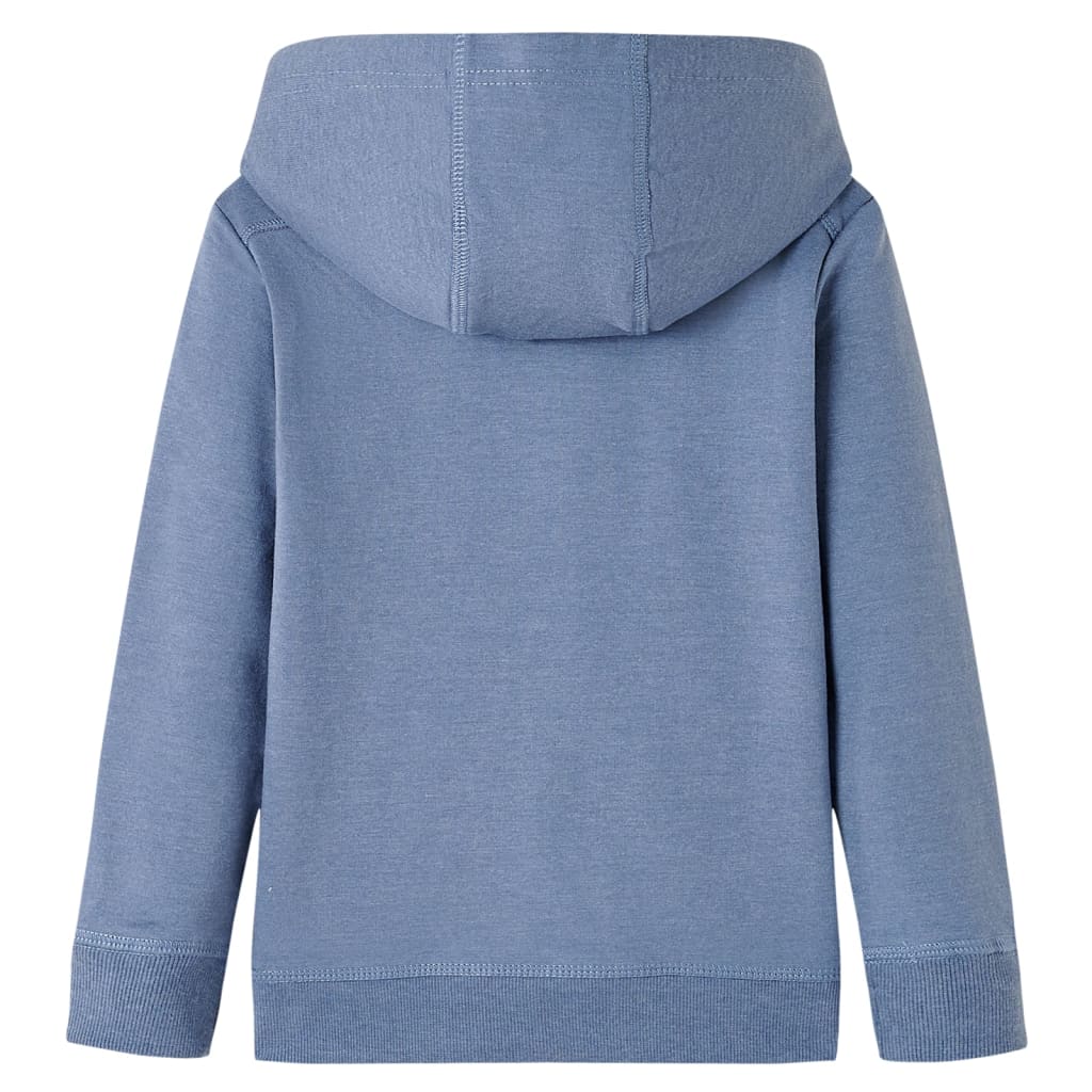 VidaXL Kinderpullover mit Kapuze 92 blau gemischt