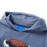 VidaXL Kinderpullover mit Kapuze 92 blau gemischt