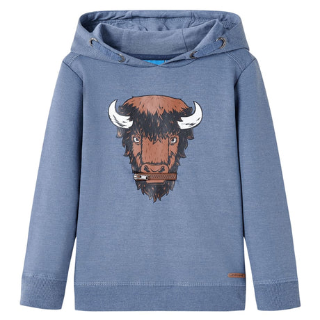 VidaXL Kinderpullover mit Kapuze 116 blau gemischt