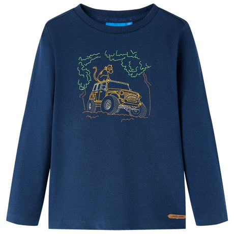 VidaXL Kindershirt mit langen Ärmeln 104 Marineblau
