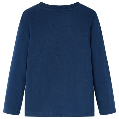VidaXL Kindershirt mit langen Ärmeln 104 Marineblau