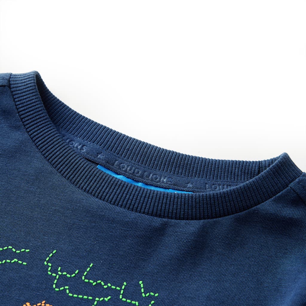 VidaXL Kindershirt mit langen Ärmeln 104 Marineblau