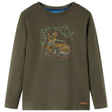 VidaXL Kindershirt mit langen Ärmeln 104 Khaki